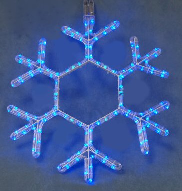 Гирлянда внешняя светодиодная фигурная Delux Motif Snowflake 60см (синий)  IP44
