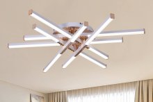 Люстра светодиодная Sirius 9111 WT+GD 110W LED с пультом+диммер
