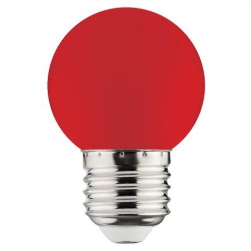 Светодиодная лампа(LED) Horoz Electric RAINBOW 1W красная Е27