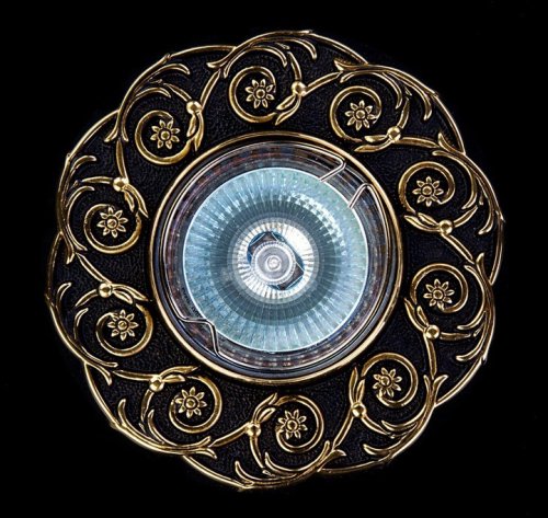 Точечный светильник врезной ArtGlass Spot 52 Brass Antique