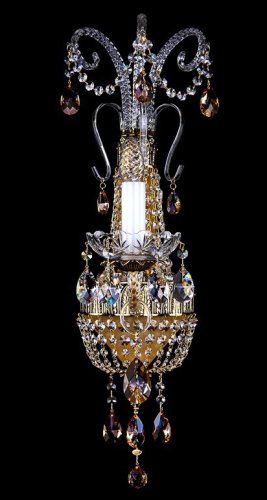 Светильник настенный(бра) хрустальный Art Glass Nadine I brass antique 8003 CE