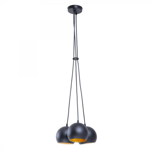 Люстра подвес лофт Atmolight Bowl C150-3 BlackM-Gold