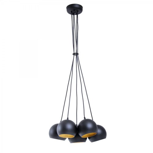 Люстра подвес лофт Atmolight Bowl C150-5 BlackM-Gold