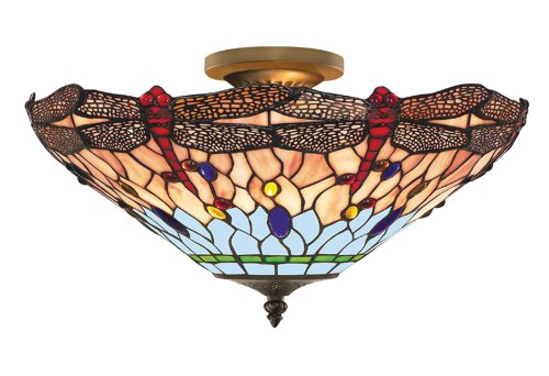 Люстра стельова Тіффані Searchlight 1289-16 Dragonfly