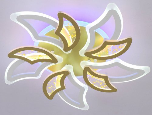 Люстра светодиодная Sirius 82192/5+5+1 WT+GD 168W LED с пультом+диммер