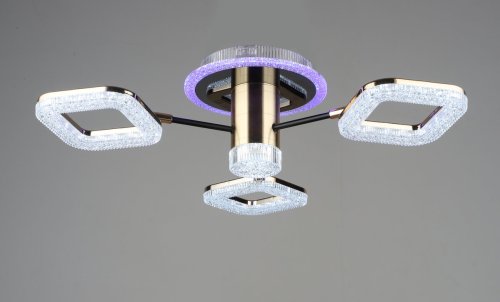 Люстра светодиодная Sirius S0130/3Н BK+GD 40W LED с пультом
