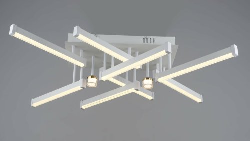Люстра светодиодная Sirius S5131/8+2Н WT+GD 52W LED без пульта