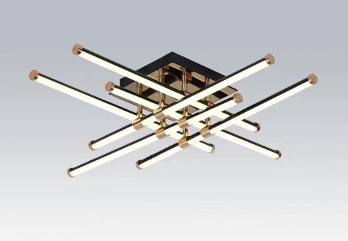 Люстра светодиодная Sirius 1301/6 BK+GD 144W LED с пультом+диммер