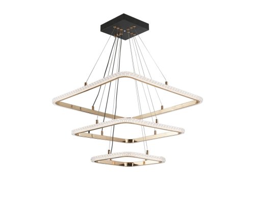 Люстра светодиодная Sirius 9709/3 BK+FG 156W LED с пультом+диммер