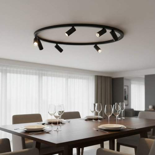 11944 Світильник стельовий Nowodvorski FOURTY ROUND VII BLACK PL