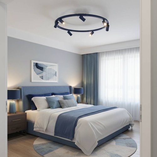 11947 Світильник стельовий Nowodvorski FOURTY ROUND VII NAVY BLUE PL