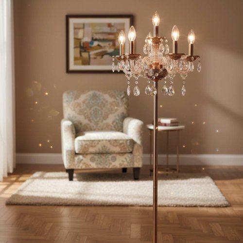 Торшер кришталевий Sirius SТ 7761/4+1Т GD+ВК