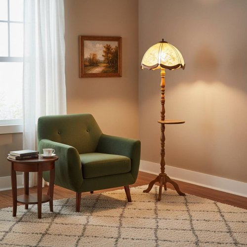 Торшер класичний дерев'яний 709/5
