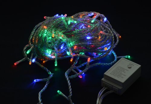 Гирлянда внутренняя светодиодная Delux String C 120LED 12м (мульт/проз) IP20