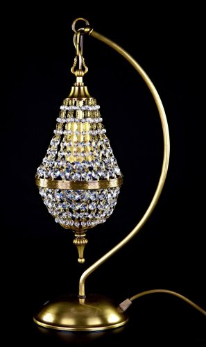 Настольная лампа хрустальная Art Glass Robyn light patina Crystal Exclusive