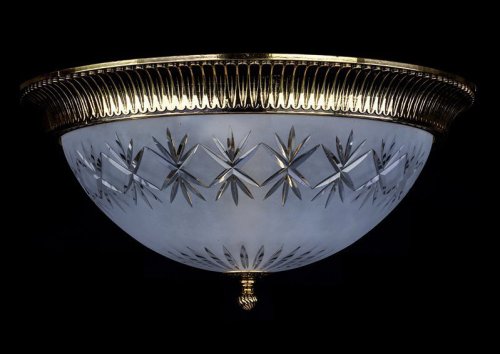 Люстра потолочная хрустальная Art Glass Lea III Brass Antique