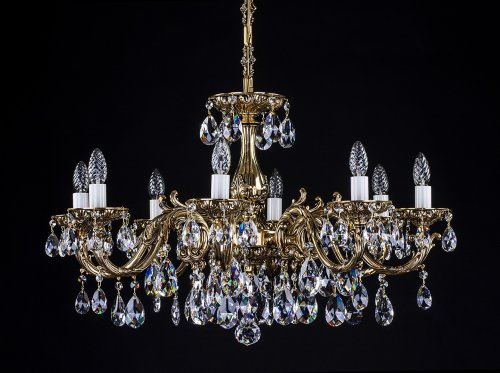 Люстра хрустальная Art Glass CR 0011/08/20 brass antique Crystal Exclusive