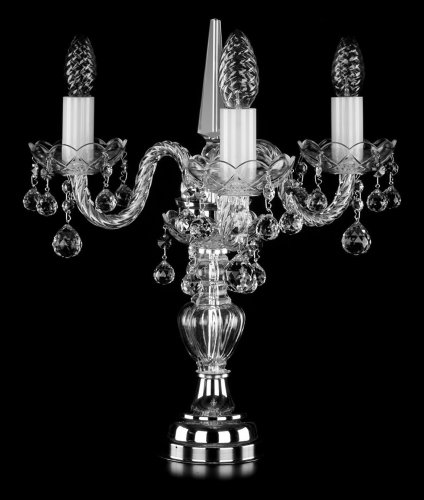 Настольная лампа хрустальная Art Glass Marketa III. nickel balls TL Crystal Exclusive