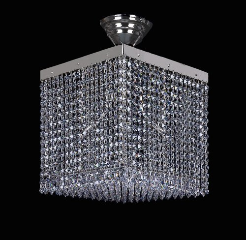 Люстра потолочная хрустальная Art Glass Leandra 300x300 nickel Crystal Exclusive
