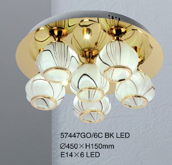 Люстра припотолочная TINKO 57447GO/6C BK LED