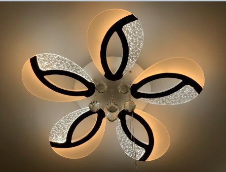 Люстра світлодіодна Sirius S79008/5H WT 100W LED с пультом+диммер
