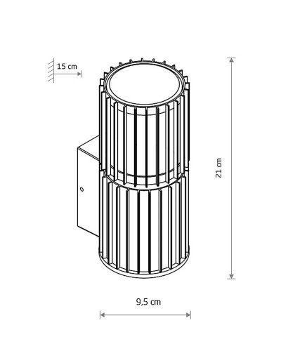 11962 Світильник вуличний настінний Nowodvorski SHIRA BL I WL CN