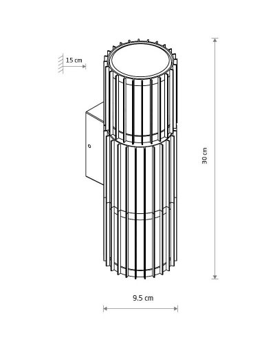 11963 Світильник вуличний настінний Nowodvorski SHIRA BL II WALL CN