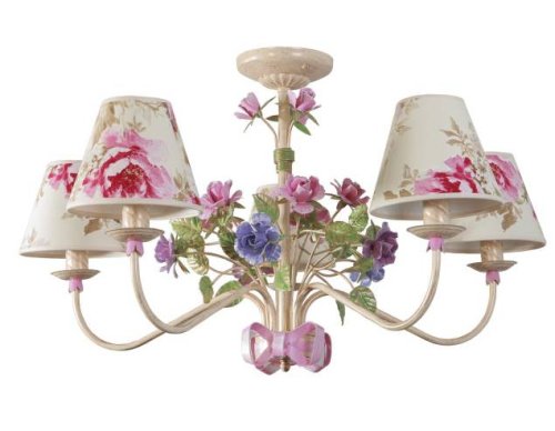 Люстра флористика с абажурами 5098
