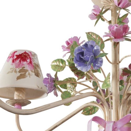 Люстра флористика с абажурами 5098
