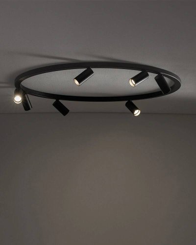 11944 Світильник стельовий Nowodvorski FOURTY ROUND VII BLACK PL