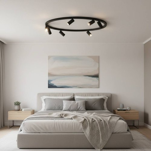 11944 Світильник стельовий Nowodvorski FOURTY ROUND VII BLACK PL