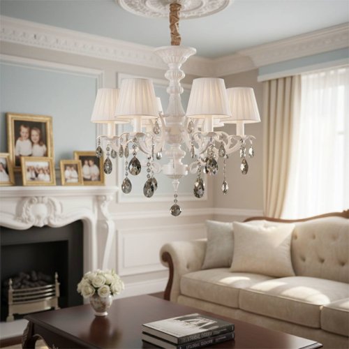 Люстра з абажурами Sirius SТ 5701/6P WG