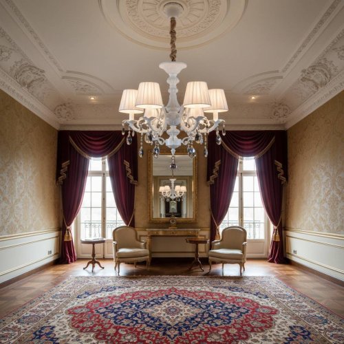 Люстра з абажурами Sirius SТ 5701/6P WG