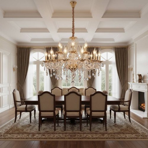 Люстра кришталева Sirius SТ 7761/12+6P GD+ВК