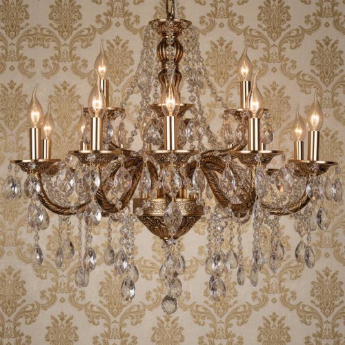 Люстра кришталева Sirius SТ 7761/12+6P GD+ВК