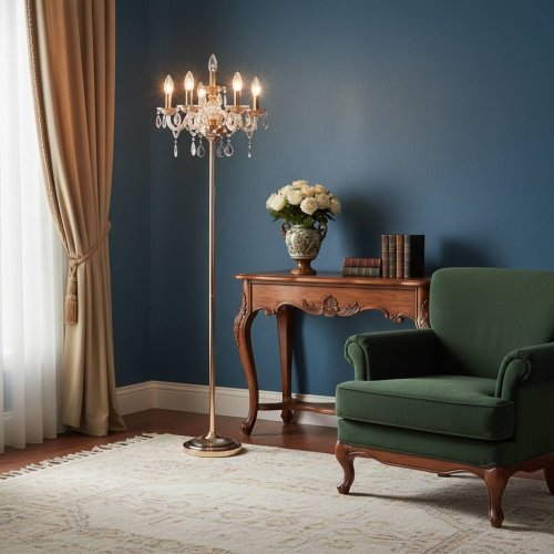 Торшер кришталевий Sirius SТ 7761/4+1Т GD+ВК