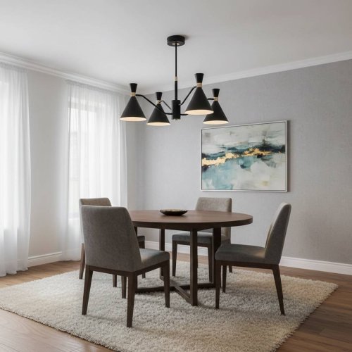 Люстра лофт ALFA SILVA BLACK 63367