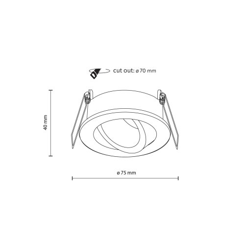 Точечный светильник TK Lighting AURA BLACK 10571 ІР65