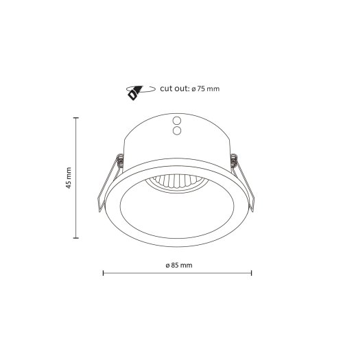 Точечный светильник TK Lighting OPTI BLACK 10577 ІР65