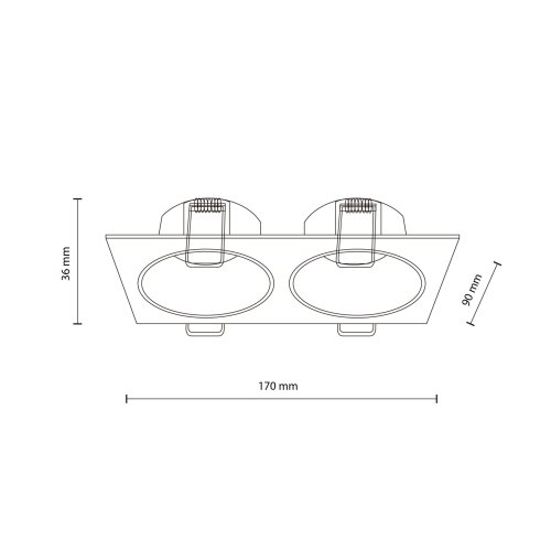 Точечный светильник TK Lighting PRISMA DUO WHITE 10580 ІР65