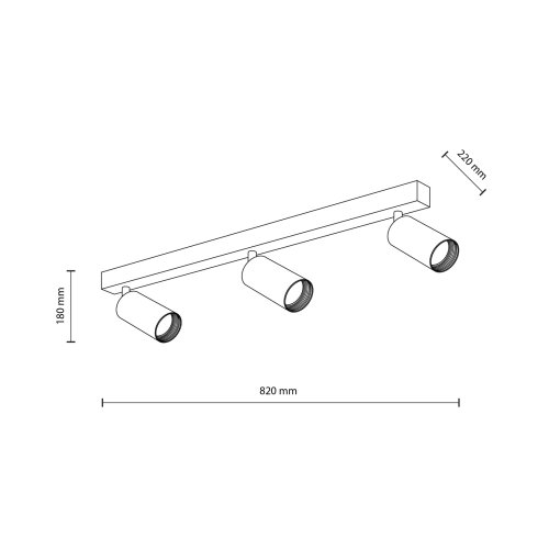 Світильник спрямованого світла TK Lighting AMIS BLACK 10634