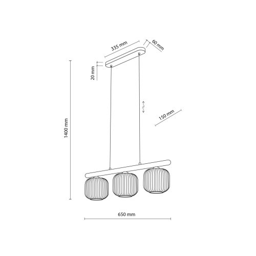 Люстра подвес TK Lighting SALVIA BROWN 11069
