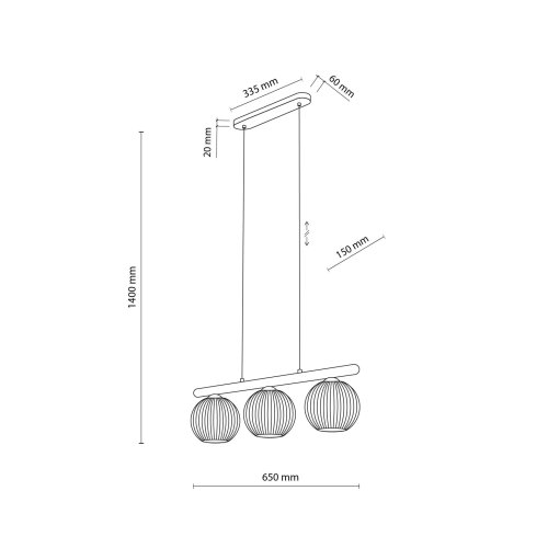 Люстра подвес TK Lighting VIRLO WHITE 11079