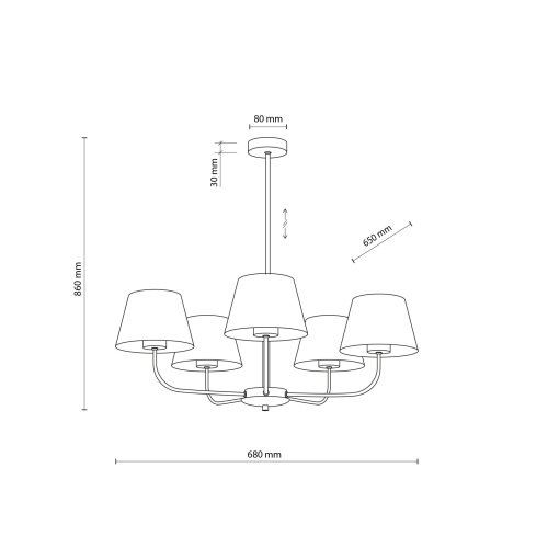 Люстра підвісна TK Lighting Chicago 3989