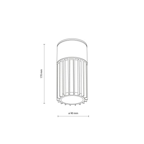 Светильник потолочный TK Lighting RIBO GRAY 11508 ІР54