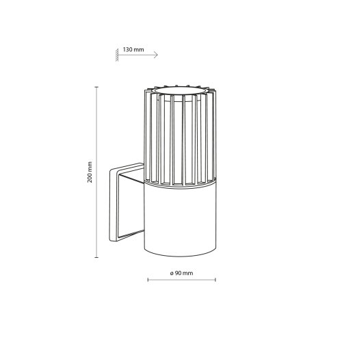 Вуличне бра TK Lighting RIBO GRAY 11506 ІР54