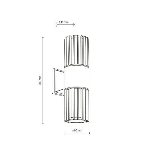 Вуличне бра TK Lighting RIBO GRAY 11507 ІР54