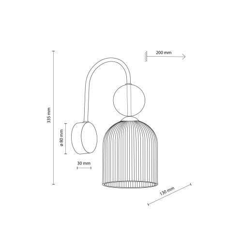 Бра TK Lighting SOPHIA COGNAC 11140
