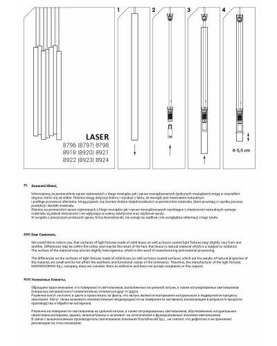 8798 Світильник підвіс Nowodvorski LASER SOLID BRASS I zwis PL