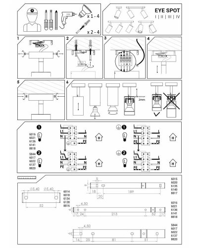 6134 Світильник Nowodvorski EYE SPOT GRAPHITE I PL